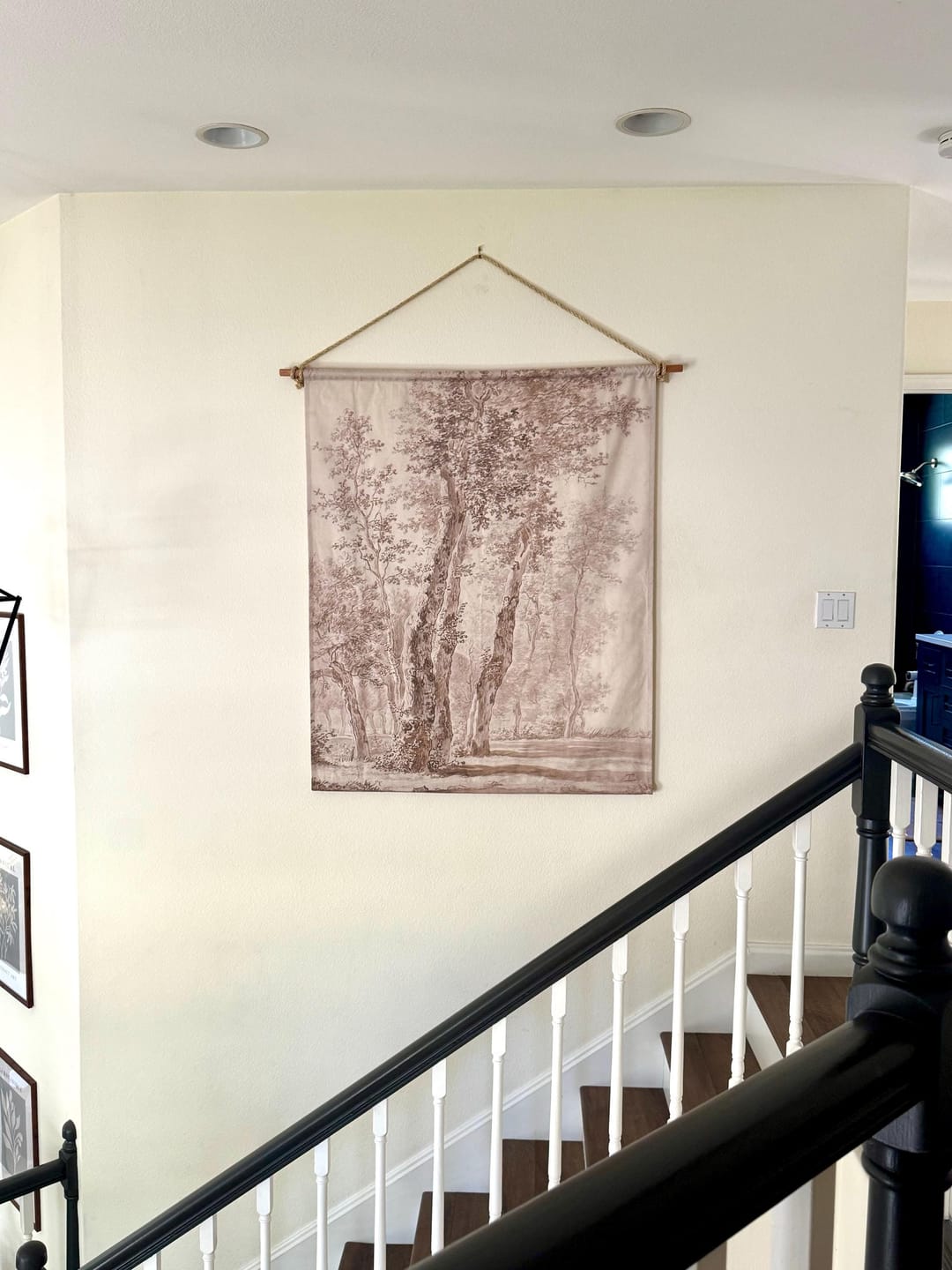 Customer photo review of Trees organic canvas wall hanging
