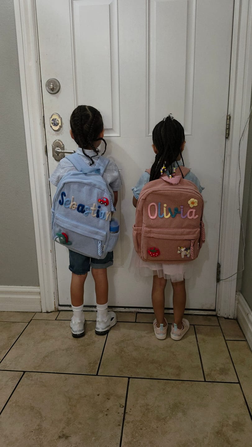 Customer photo review of K&C - Personalized Knitted Backpack