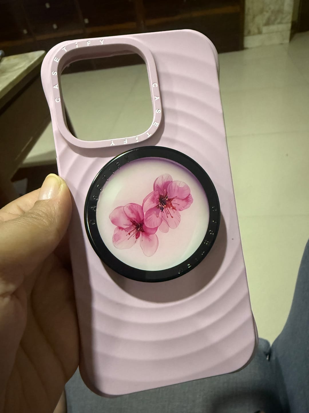 Customer photo review of Ripple Texture iPhone Cases with Crossbody Straps