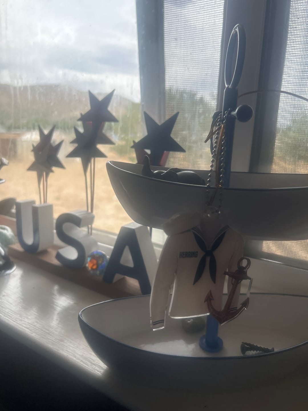 Customer photo review of Sail With Courage & Pride – Personalized Acrylic Car Ornament