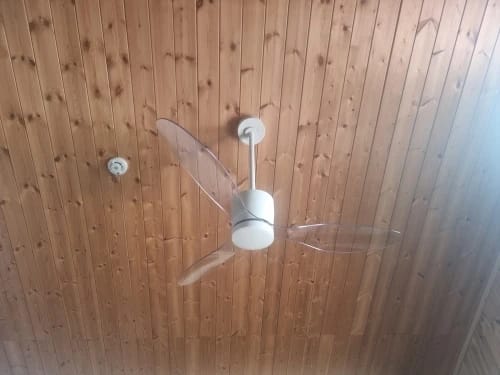 Customer photo review of 42/52-Inch Ceiling Fan with Transparent Blades and Remote