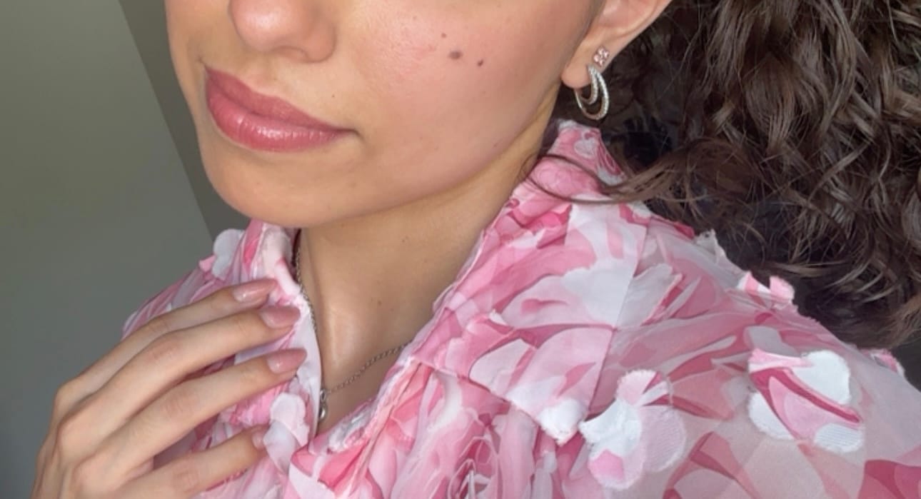 Customer photo review of Par Arracada Doble Con Zirconias