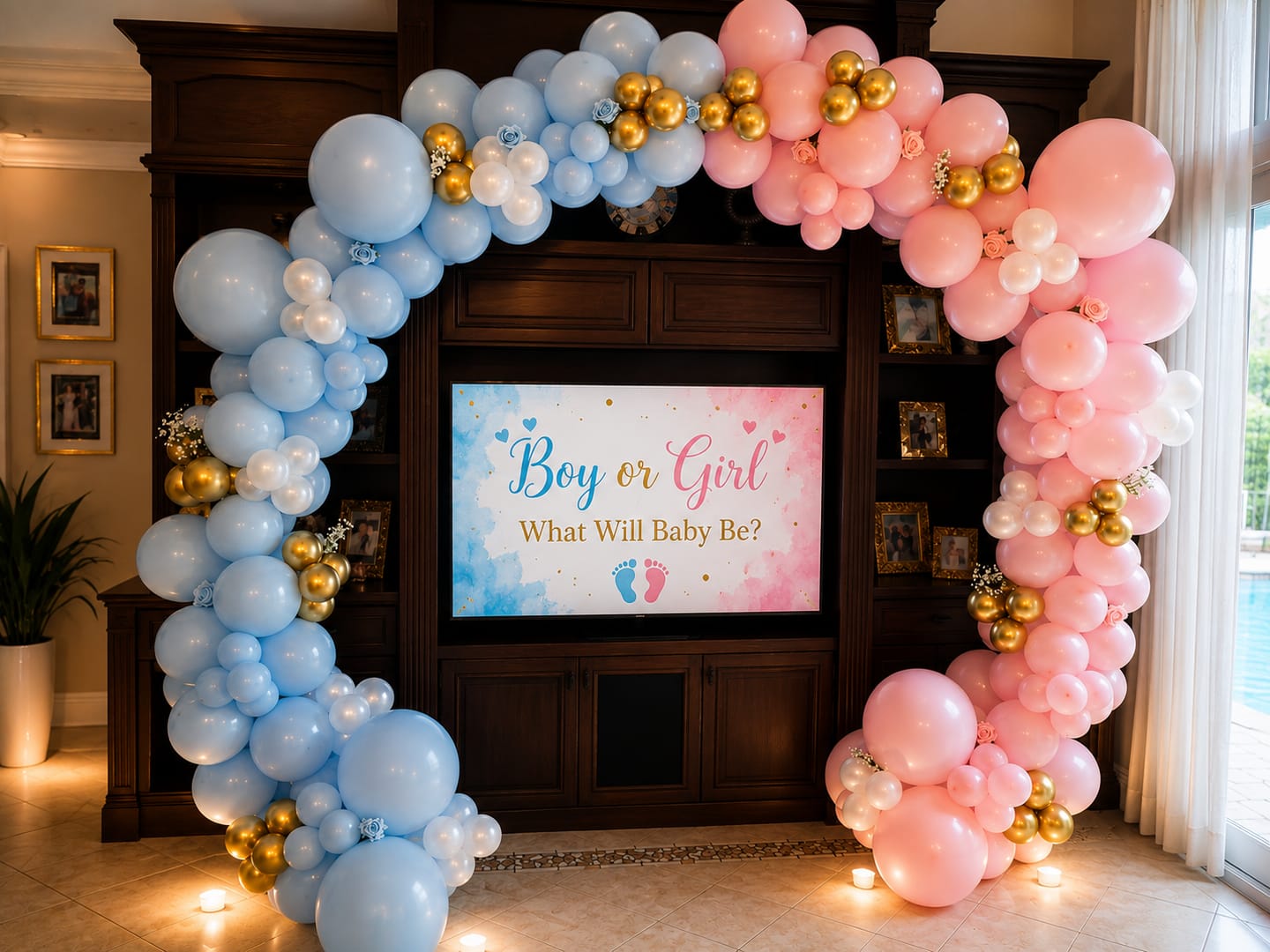 Customer photo review of 8ft Aluminum Alloy Tube Arch Balloon Flower Stand For Wedding Birthday Baby Shower