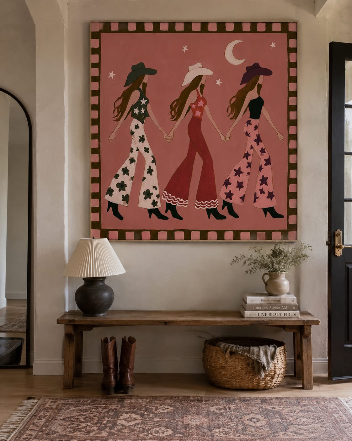 Customer photo review of Rosewood Walk-Cowgirl Friendship Painting