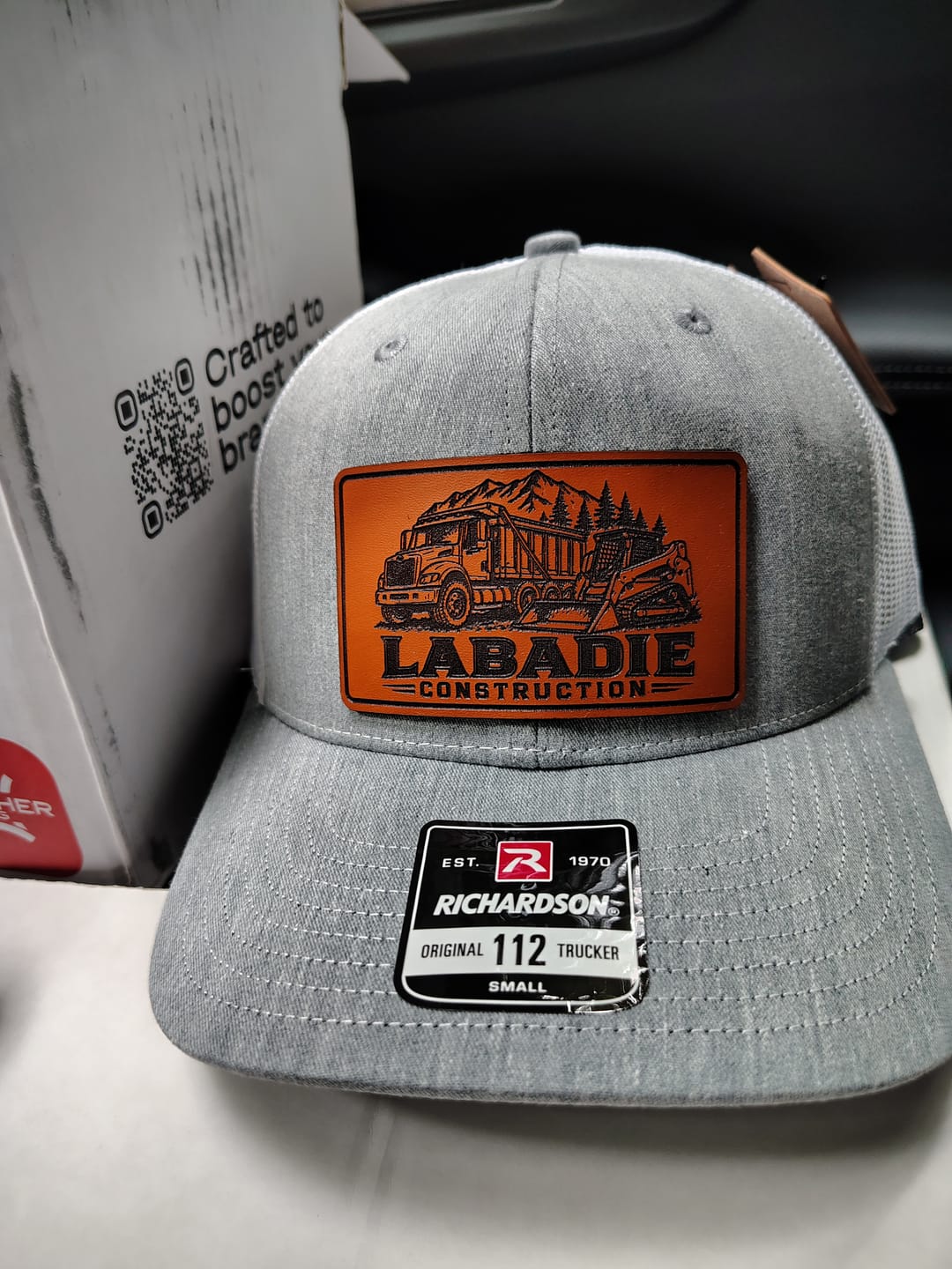 Customer photo review of Richardson 112 Custom Leather Patch Hats