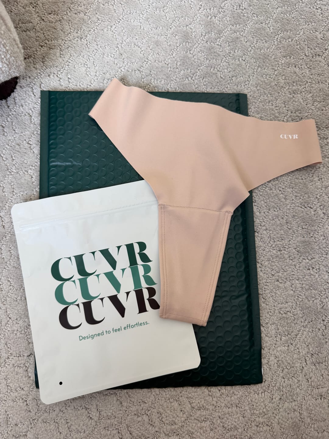 Customer photo review of Camel Toe Prevention Underwear - High-Rise Thong - Jet Black