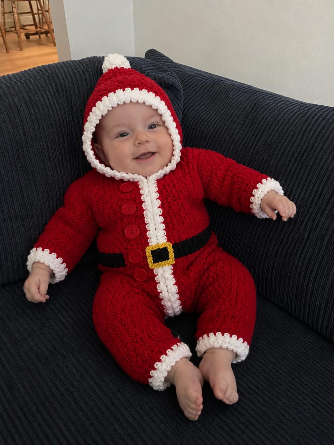 Customer photo review of Christmas Star Baby Pajamas