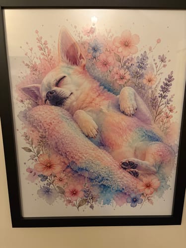 Customer photo review of Watercolour fur - Personalised Poster