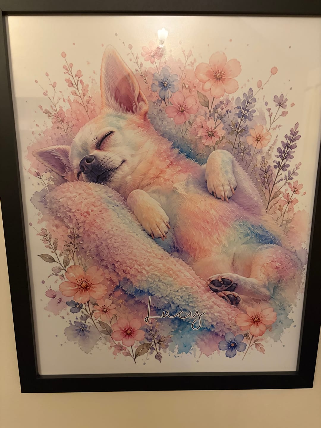 Customer photo review of Watercolour fur - Personalised Poster