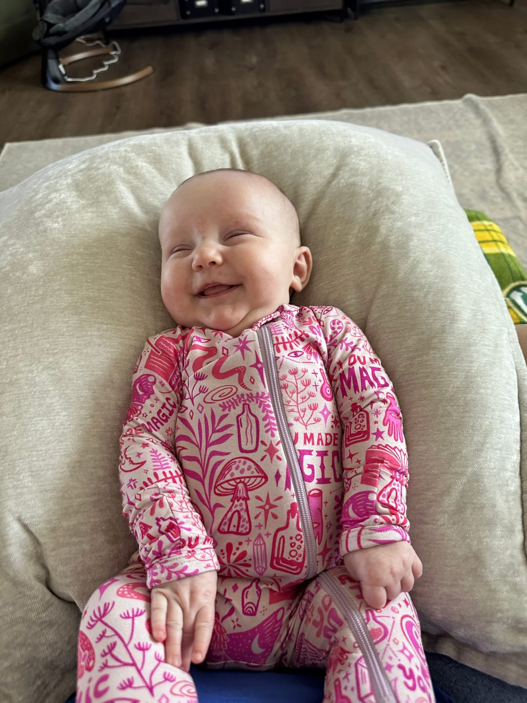 Customer photo review of The Second-Skin Footie | Mystic Mama (Pink)