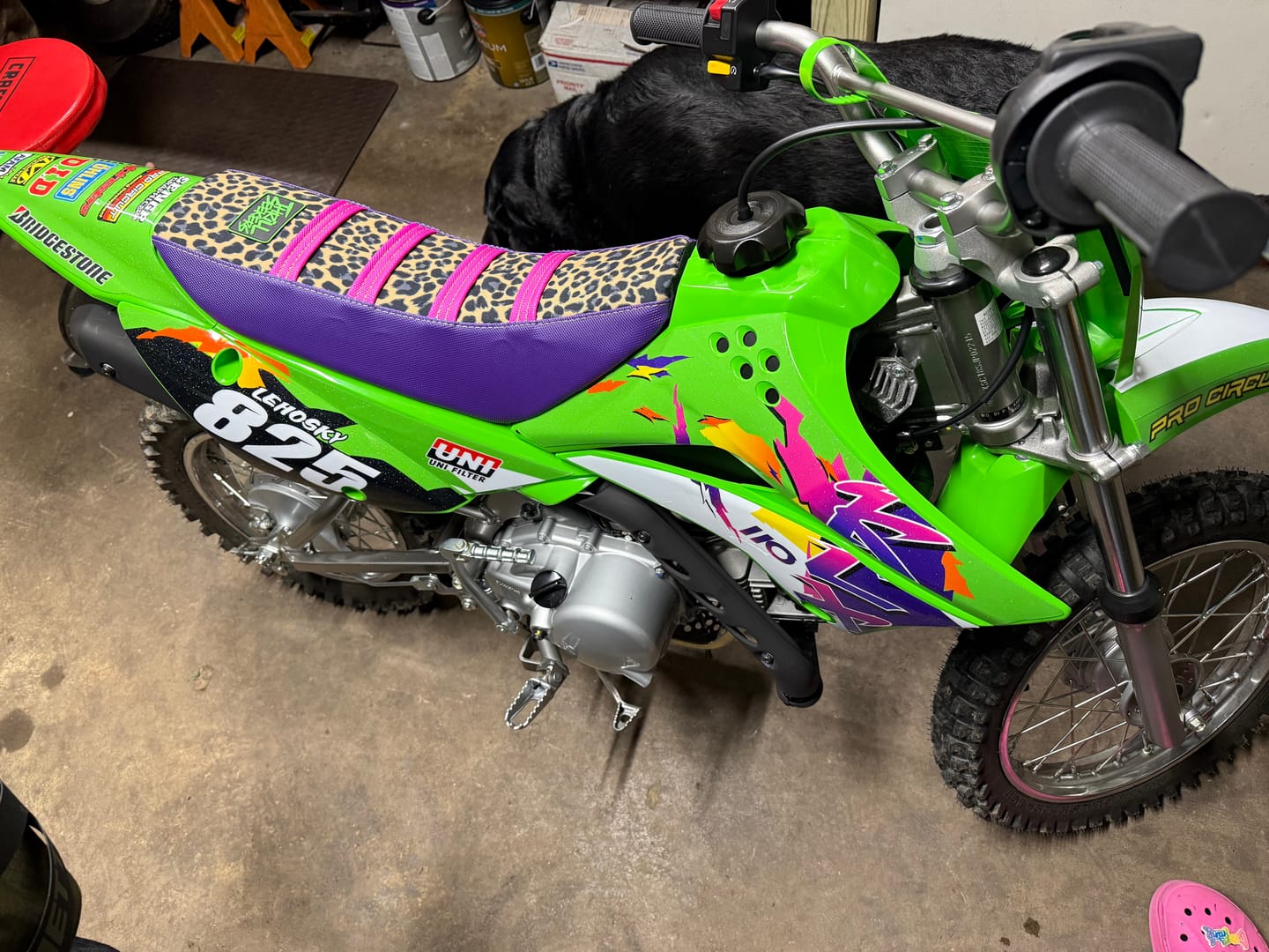 Customer photo review of Custom Seat Cover: 2025 Kawasaki KLX110