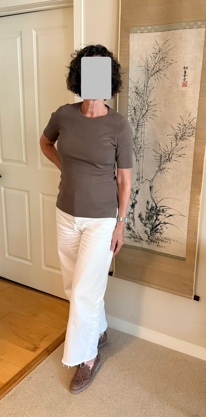 Customer photo review of Choe All-Season Top - 365 Stretch Knit :: Morel