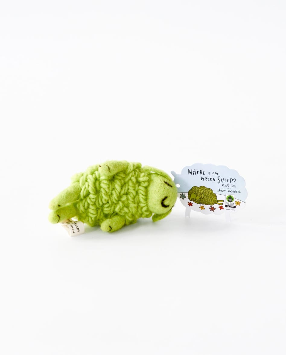 Customer photo review of Where Is The Green Sheep? Small Sleeping Green Sheep Toy