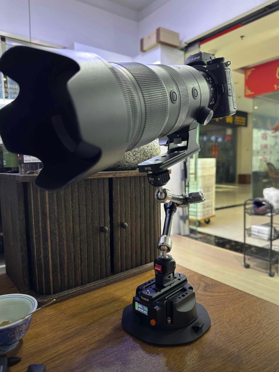 Customer photo review of 4.5" Electric Suction Cup Camera Mount