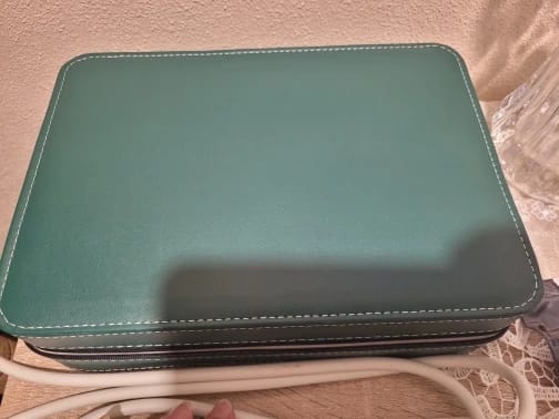 Customer photo review of Slots Watch Organizer Box Multifunctional Wristwatch Display Storage Case with Zipper Closure