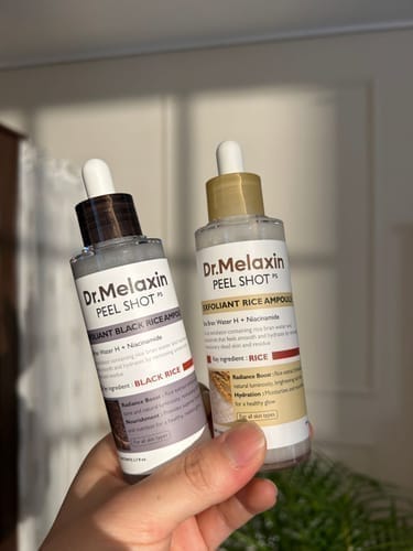 Customer photo review of Peel Shot Glow Black Rice Ampoule