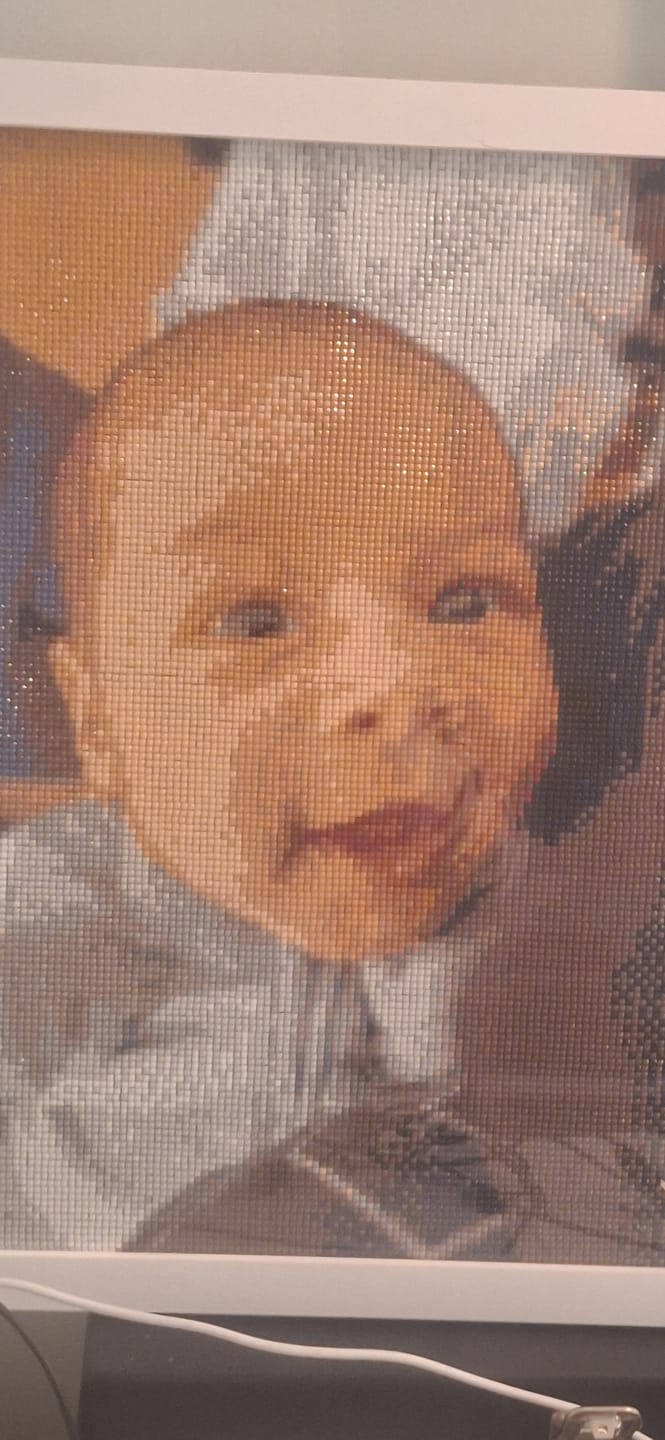 Customer photo review of Worlds Best Customized Diamond Painting Kit
