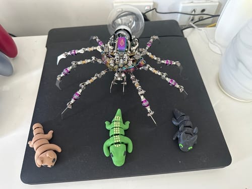 Customer photo review of Plasma Spider Model Kit – Cyberpunk 3D Metal Puzzle