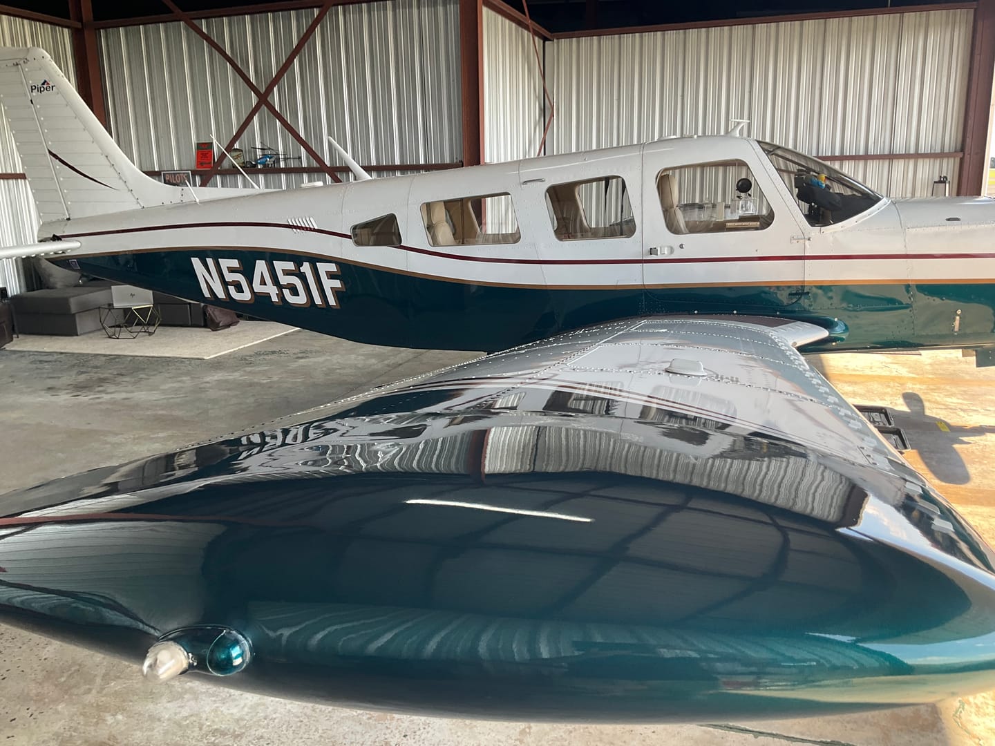 Customer photo review of Fly Shiny Polish Pro Fine-Cut Aircraft Paint Polish – Swirl & Water Spot Remover for Aviation Topcoats, 16 oz