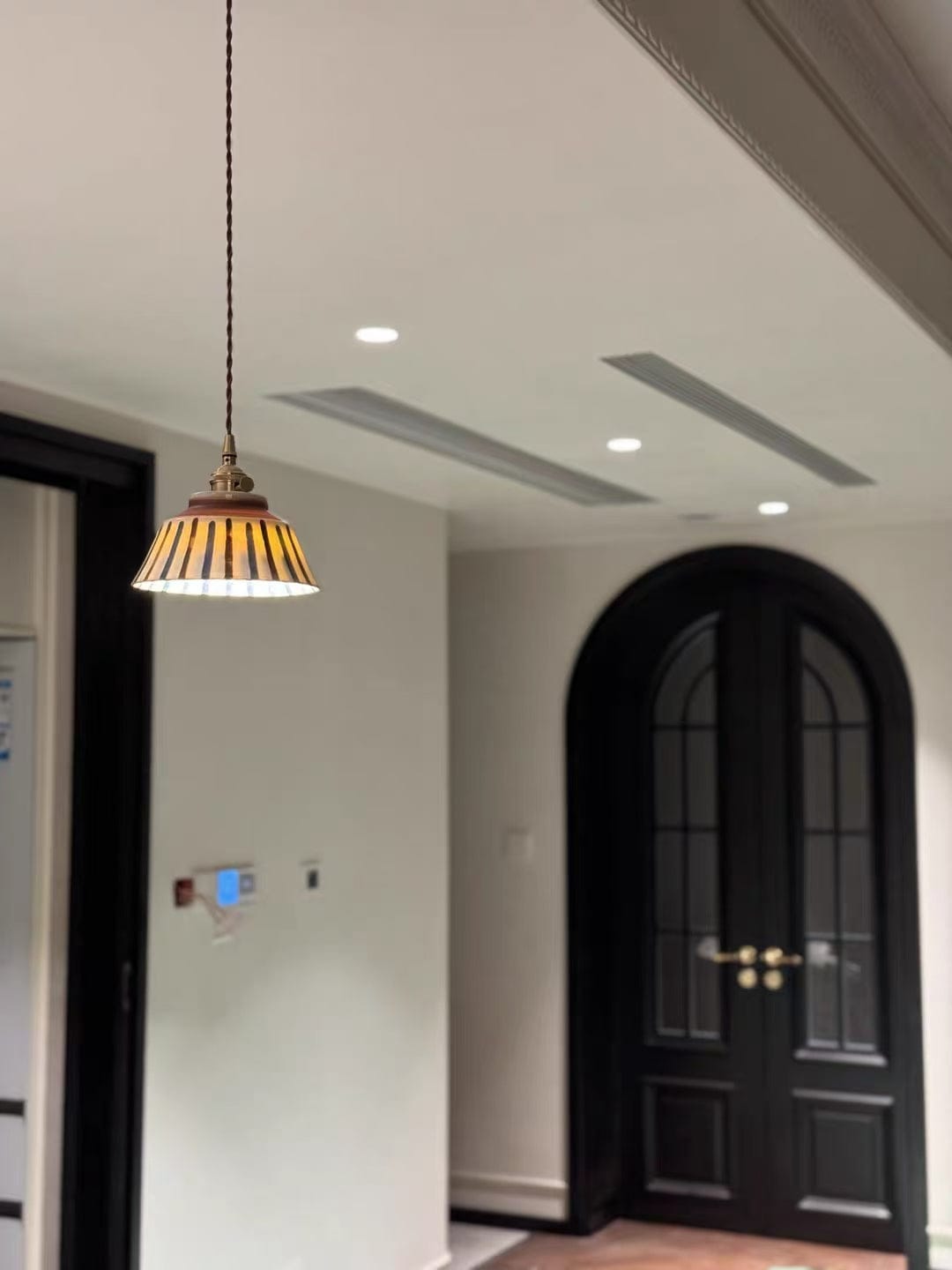 Customer photo review of Celestine Floral Scalloped Ceramic Pendant Light