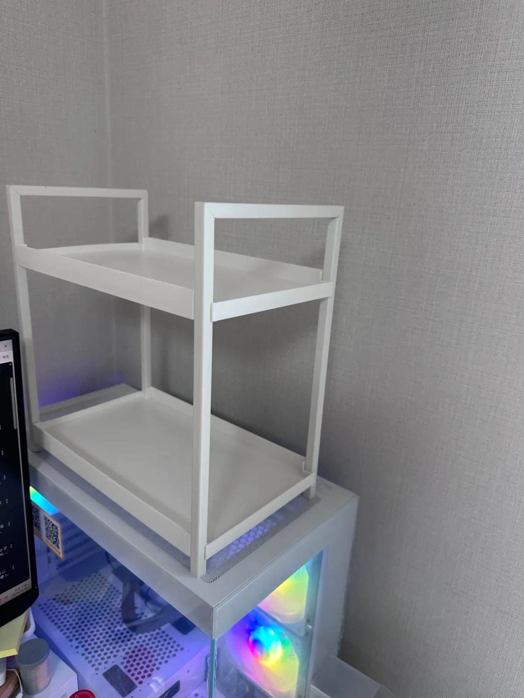 Customer photo review of 2-Tier Desktop Shelf Iron & PP Organizer for Makeup Countertop 30x17x30cm