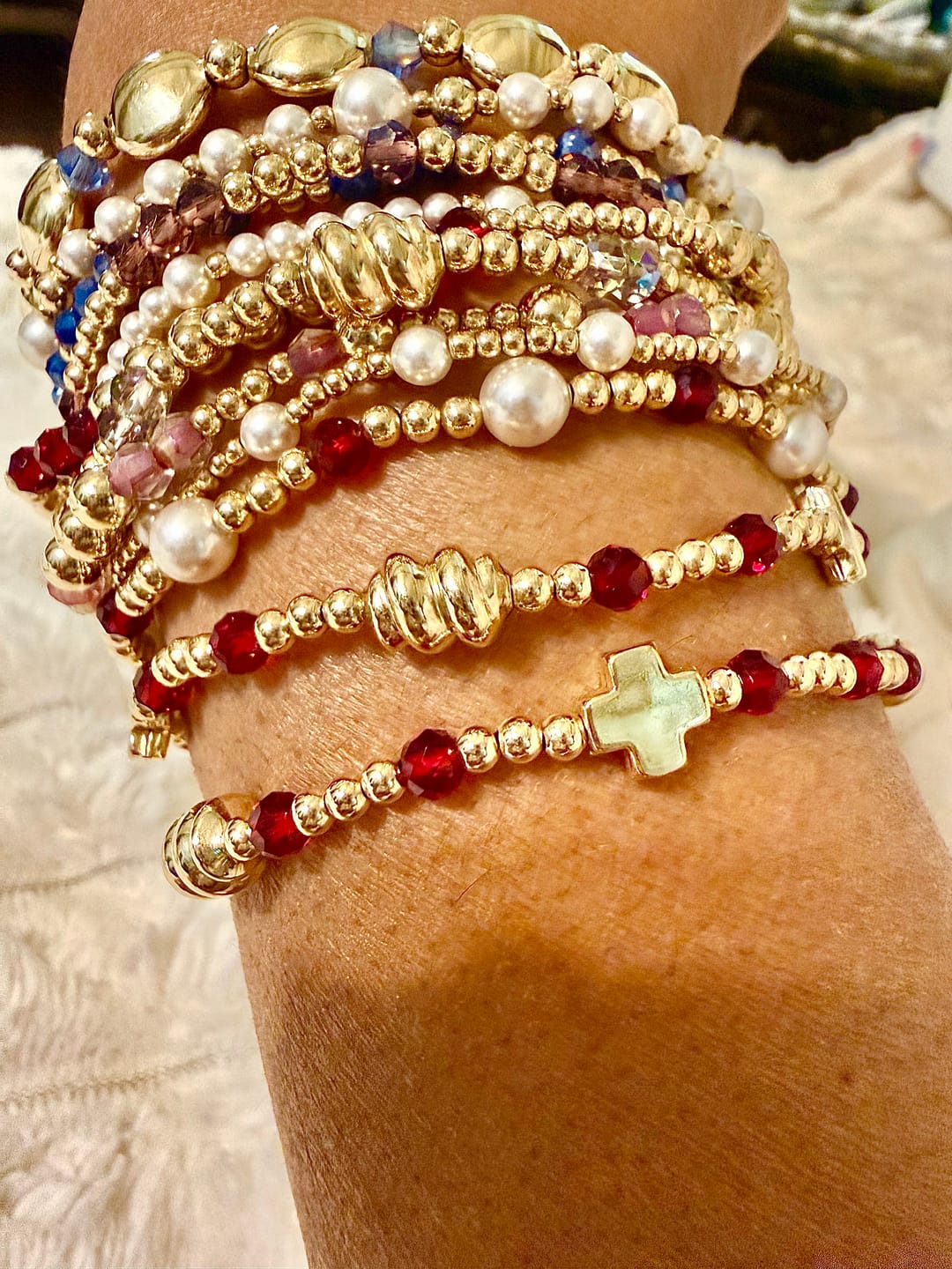 Customer photo review of Signature Cross Gold & Admire Gold 3mm Gold Bracelet
