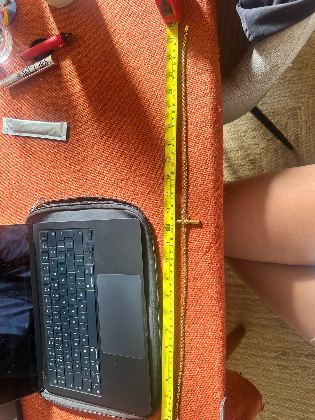 Customer photo review of XL T-Bar Necklace
