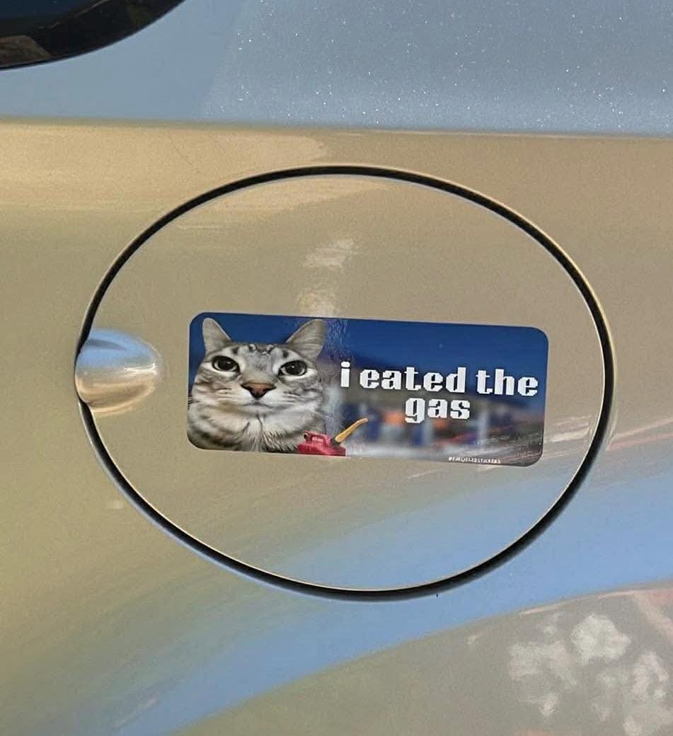 Customer photo review of i eated the gas / customizable text