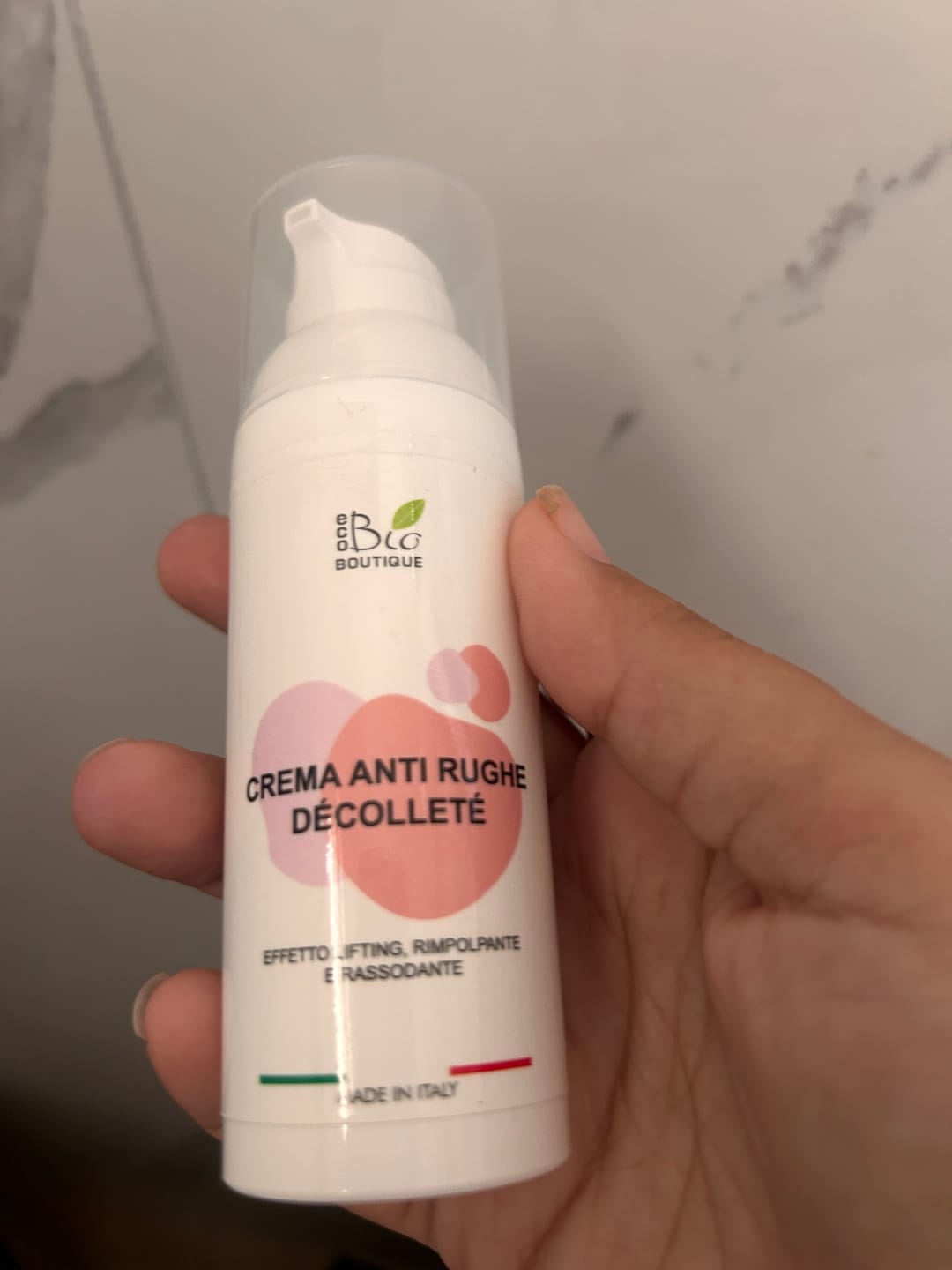 Customer photo review of Crema Anti Rughe Décolleté