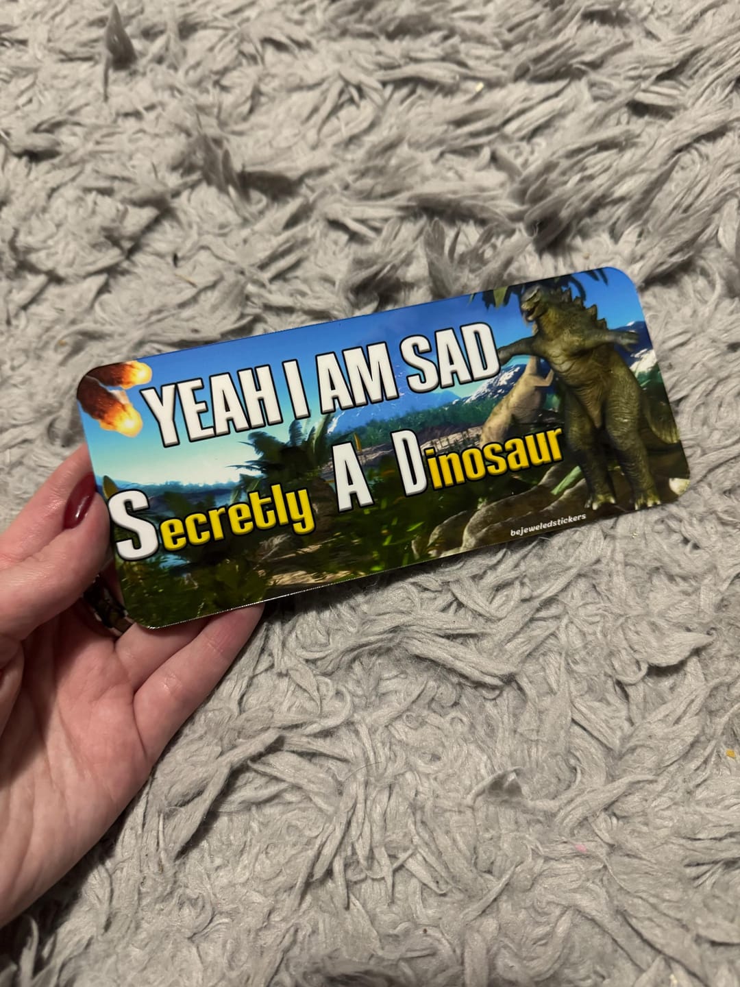 Customer photo review of Yeah I Am Sad, Secretly A Dinosaur