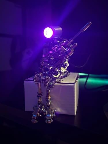 Customer photo review of Terminator M 3D Metal Puzzle – Premium Poseable Robot with LED Light