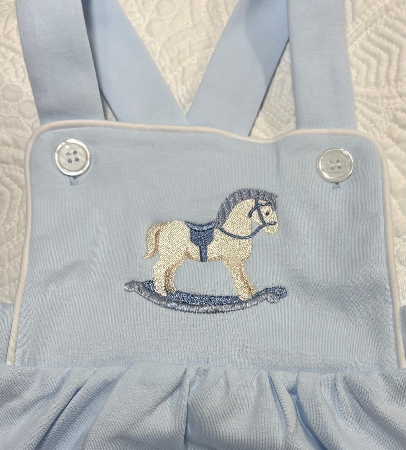 Customer photo review of Unisex Vintage Bubble Romper