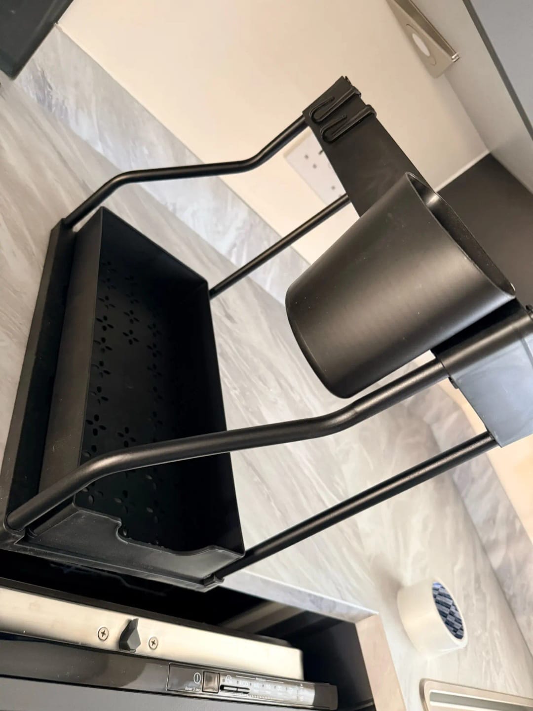 Customer photo review of Space Saving 2-Tier Under-Sink Pull-Out Storage Organizer for Kitchen & Bathroom