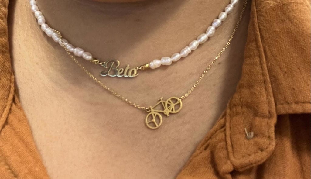 Customer photo review of Personalisierte Perlenkette mit Namen