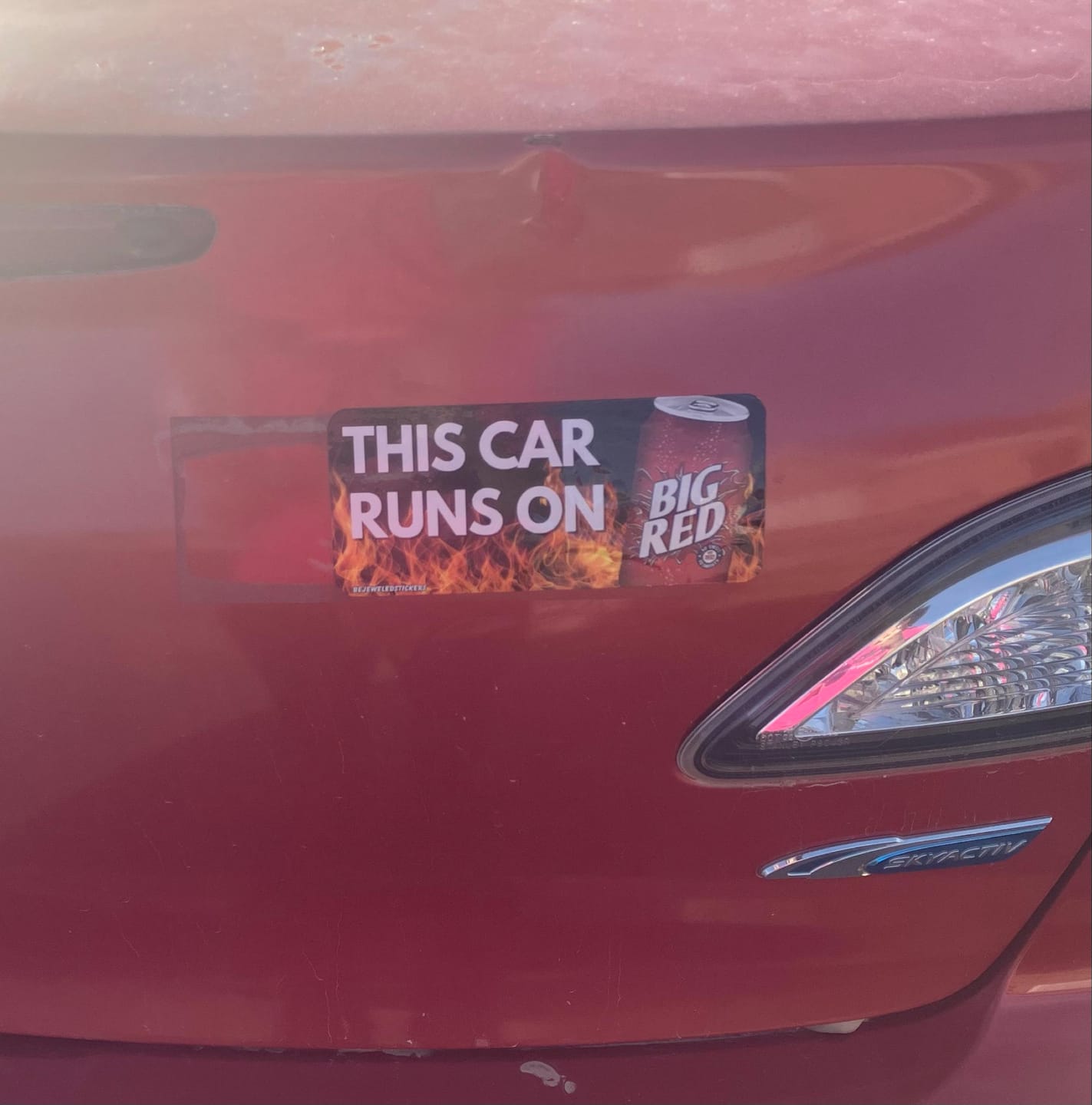 Customer photo review of This Car Runs On Dr Pepper / customizable text and photo