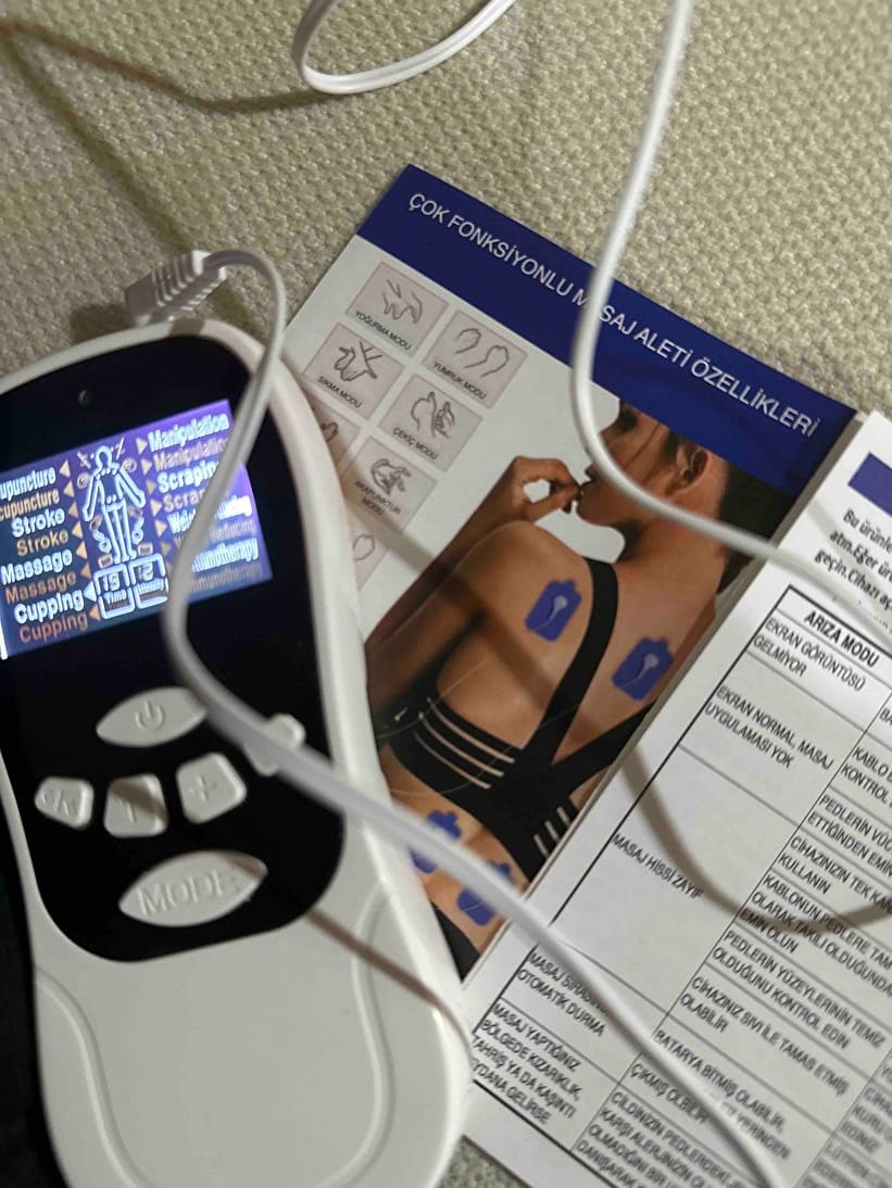 Customer photo review of Şarjlı TENS/EMS Masaj Fizik Tedavi Cihazı