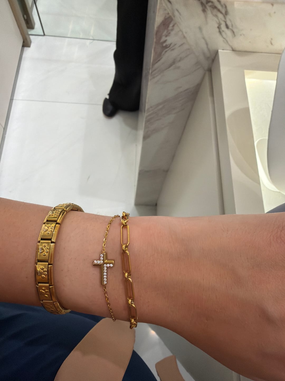 Customer photo review of Pulsera Eslabon Tipo Clip