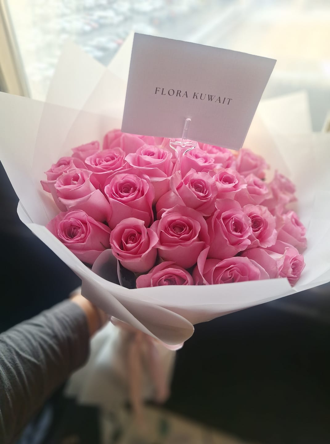 Customer photo review of Pink Roses Bouquet