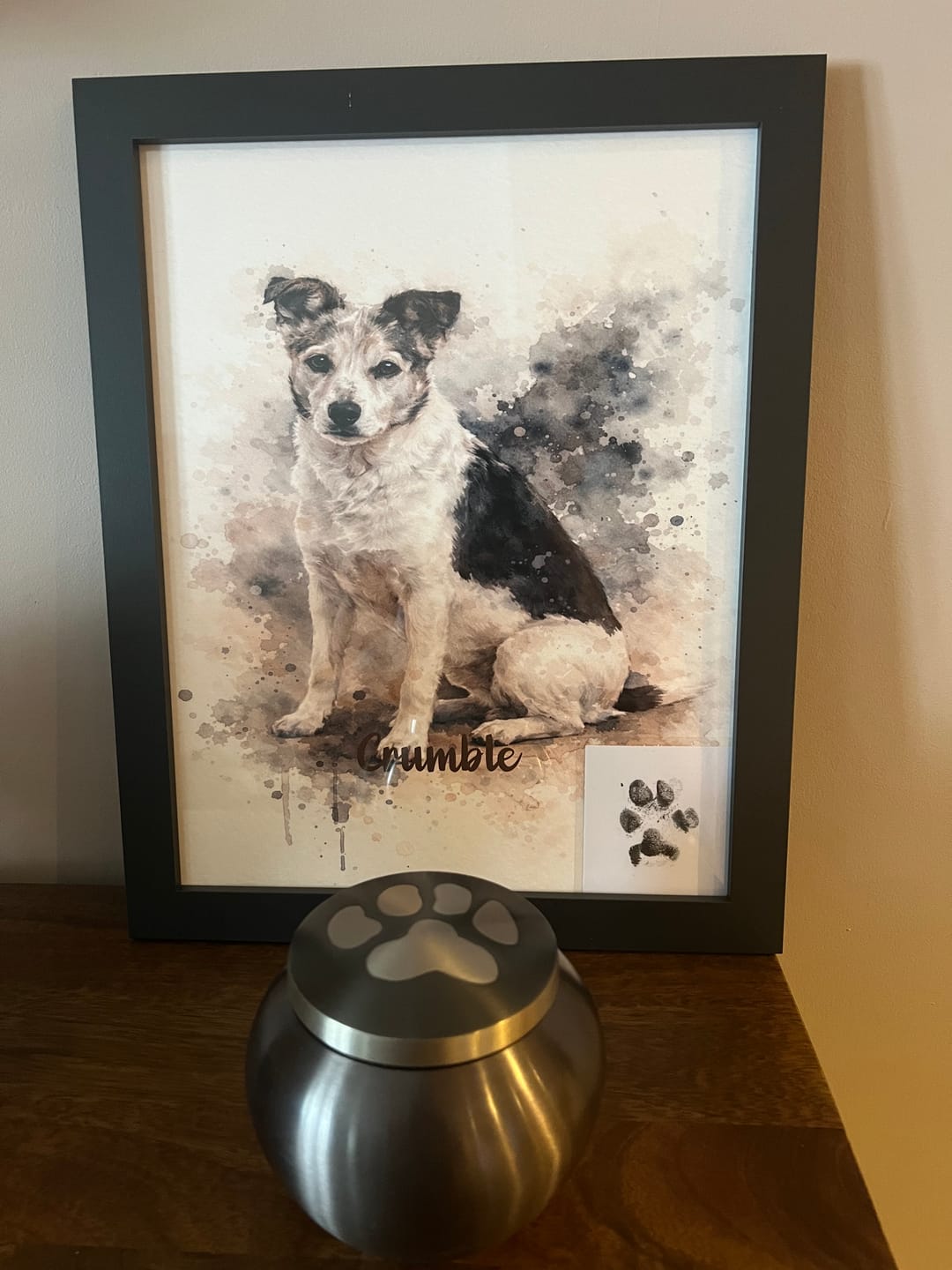 Customer photo review of Watercolour Realistic Portrait - Personalised Poster