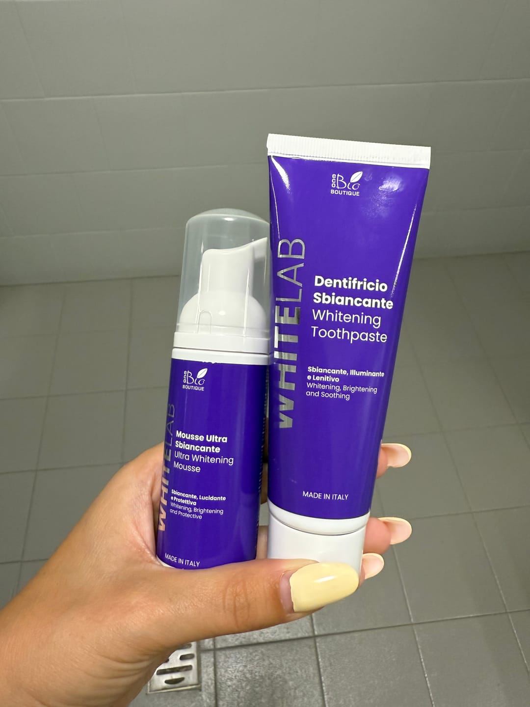 Customer photo review of White Lab Set - Routine Sbiancamento Denti