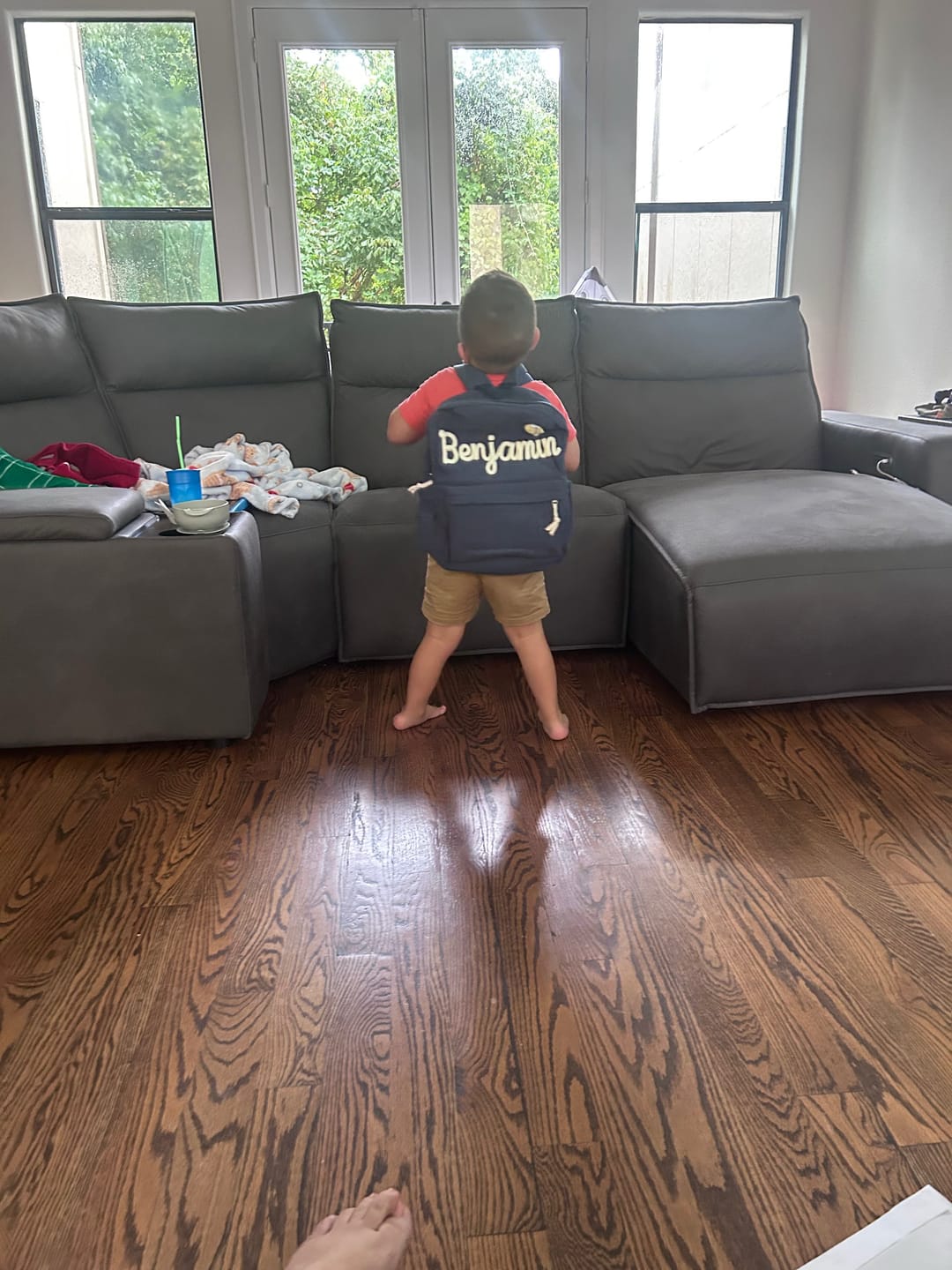 Customer photo review of K&C - Personalized Knitted Backpack