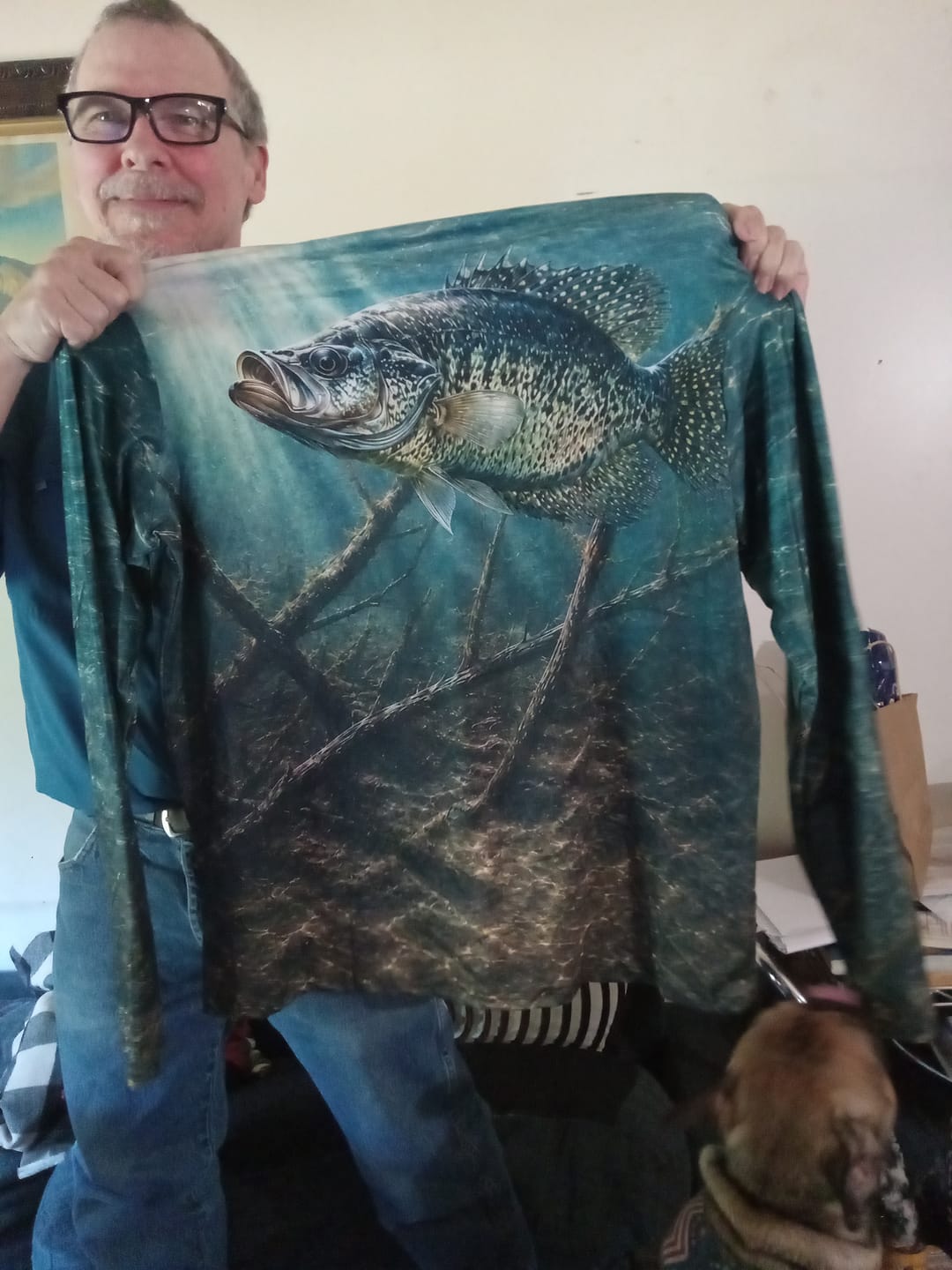 Customer photo review of Performance Fishing Long Sleeve - Sunlit Bayou Crappie - TBT244