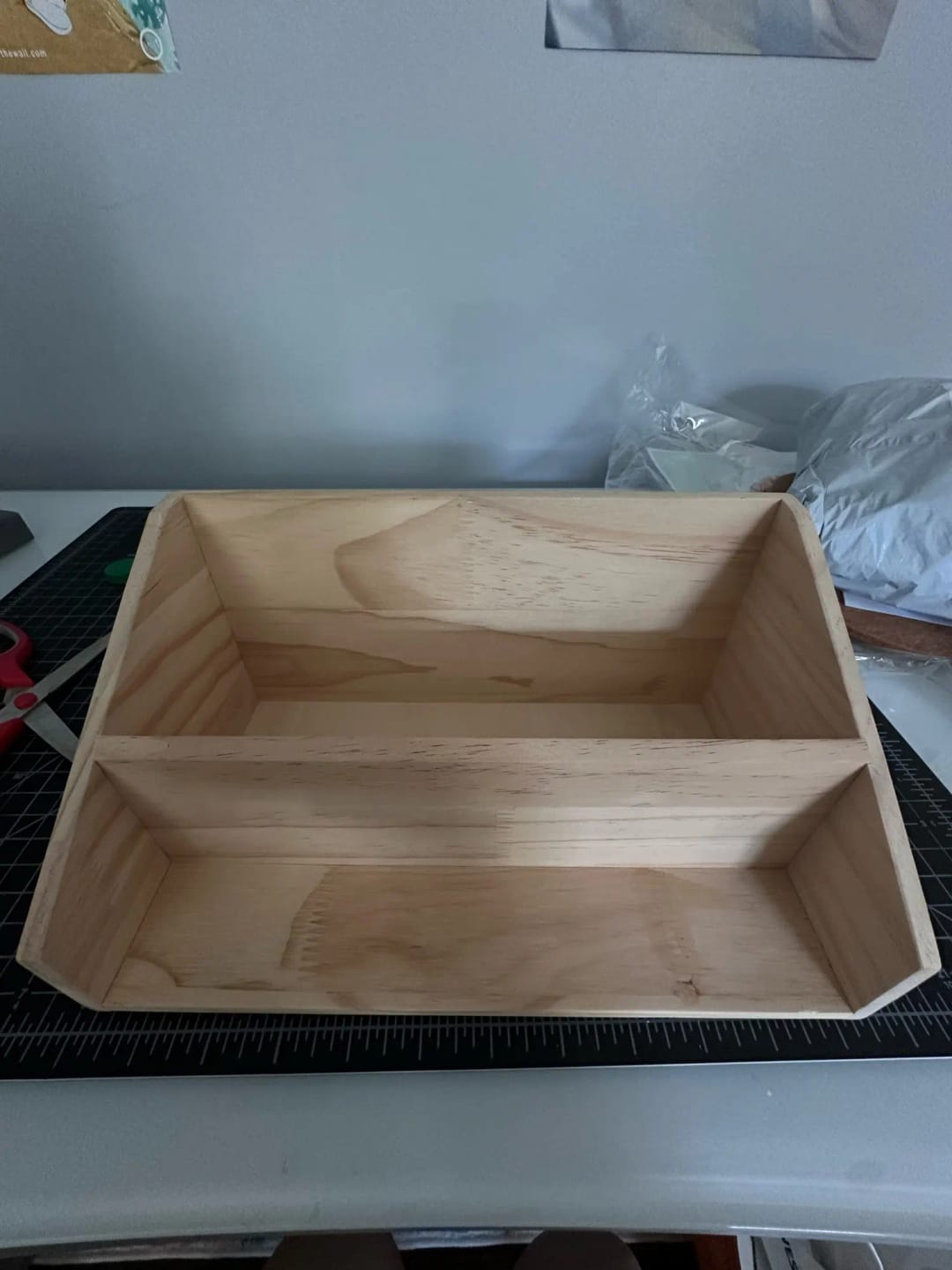 Customer photo review of Solid Wood Multi-layer Cosmetics Storage Rack, Wooden Desktop Organizer