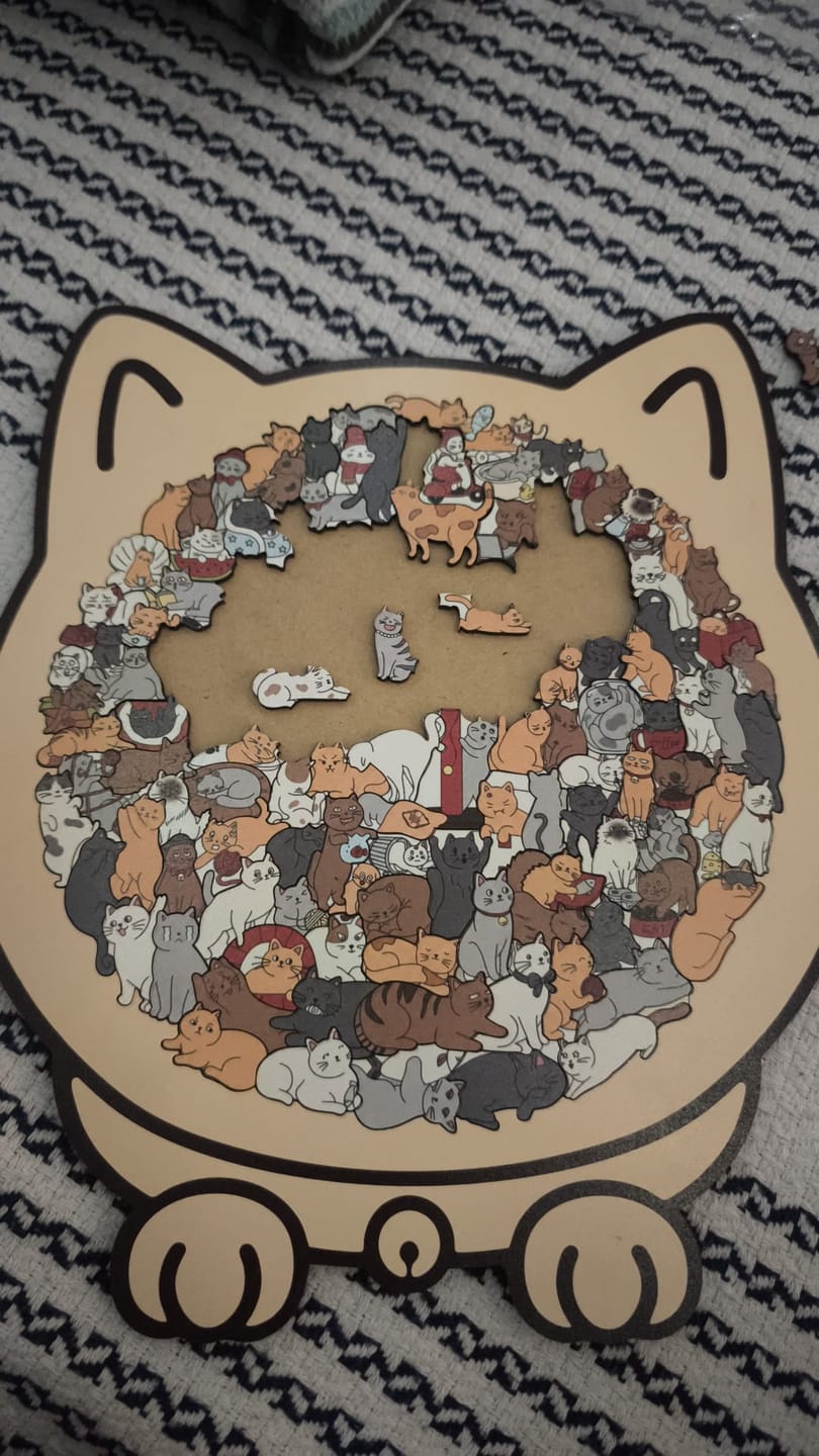 Customer photo review of PuzzPati® Ahşap Kedi Puzzle