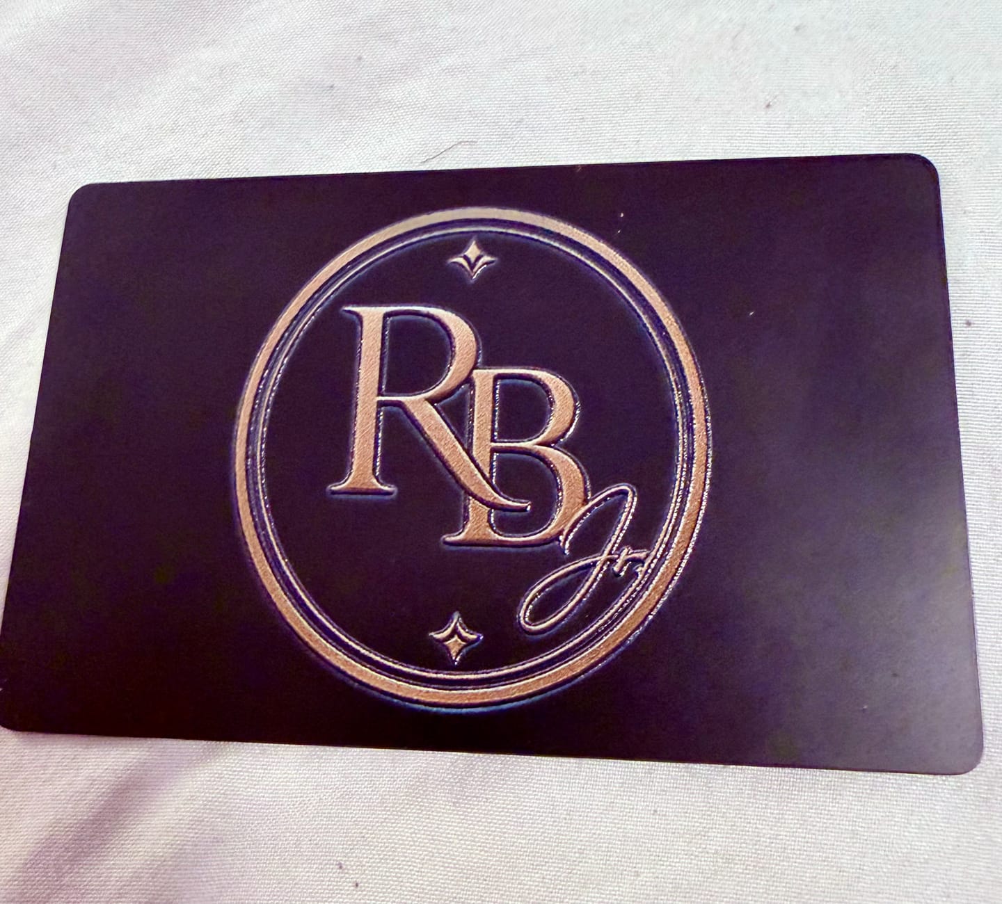 Customer photo review of Metal Smart Business Card