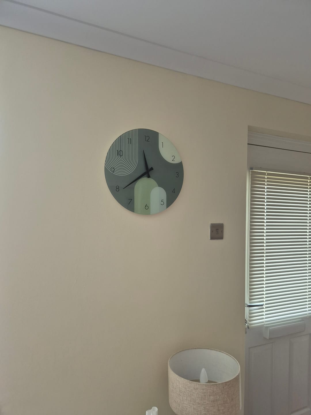Customer photo review of Puffy Khaki - Glass Wall Clock