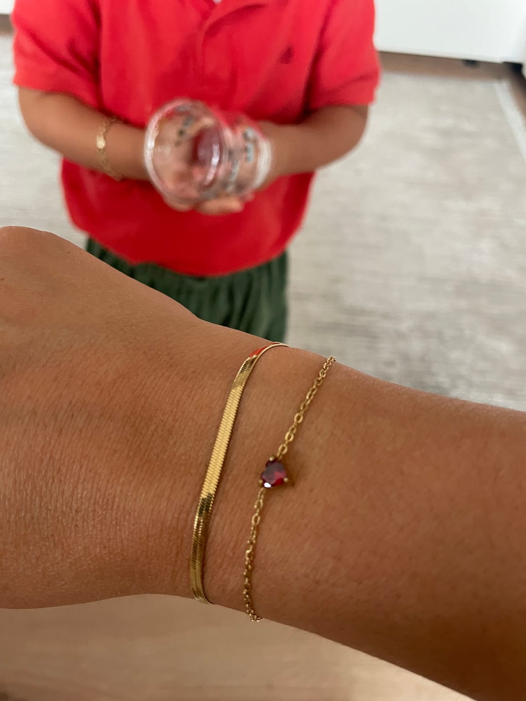 Customer photo review of Love Bracelet Gold