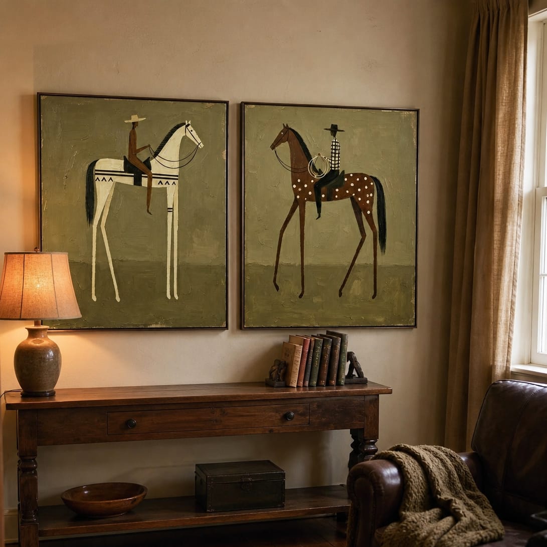 Customer photo review of Vintage Americana Art｜Wilderness Riders