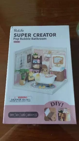 Customer photo review of DIY Dollhouse Bathroom – Rolife Pop Bubble DW014B
