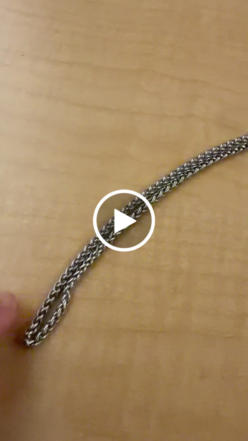 Customer video review of 3mm Wheat Chain